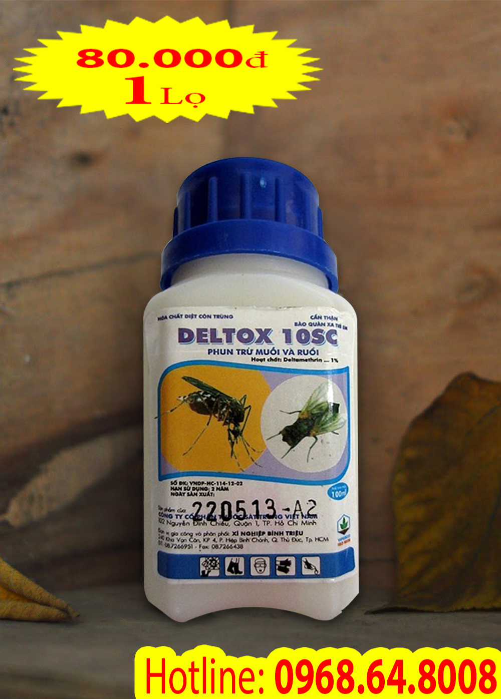 Deltox 10SC (5ml) - (Hàng của VIỆT NAM) - Thuốc diệt côn trùng, muỗi, gián, ruồi, kiến, bọ chét...