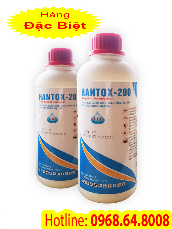 Hantox 200 (1Lít) - (SX tại VIỆT NAM) - Bộ Thú Y - Thuốc diệt côn trùng, muỗi, gián, ruồi, kiến, bọ chét...