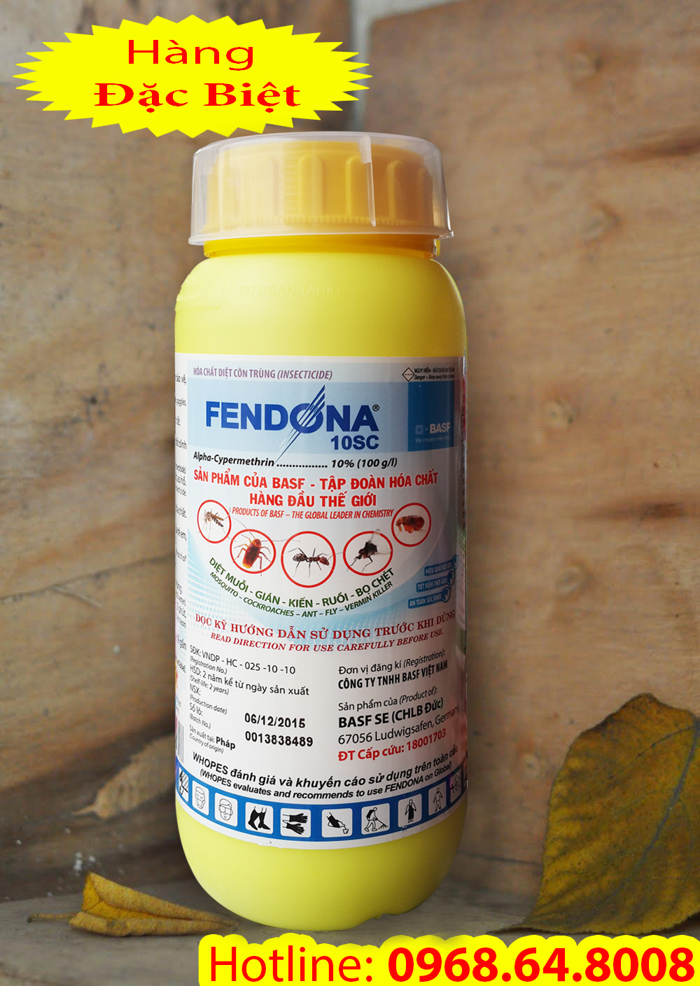 Fendona 10SC (500ml) - (BAFS - CHLB ĐỨC) - Sản xuất tại PHÁP - Thuốc diệt côn trùng, muỗi, gián, ruồi, kiến, bọ chét...