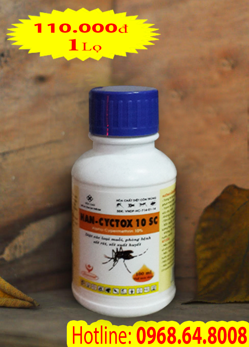 Han Cyctox 10SC (50ml) - (Hàng VIỆT NAM) - Thuốc diệt côn trùng, muỗi, gián, ruồi, kiến, bọ chét...