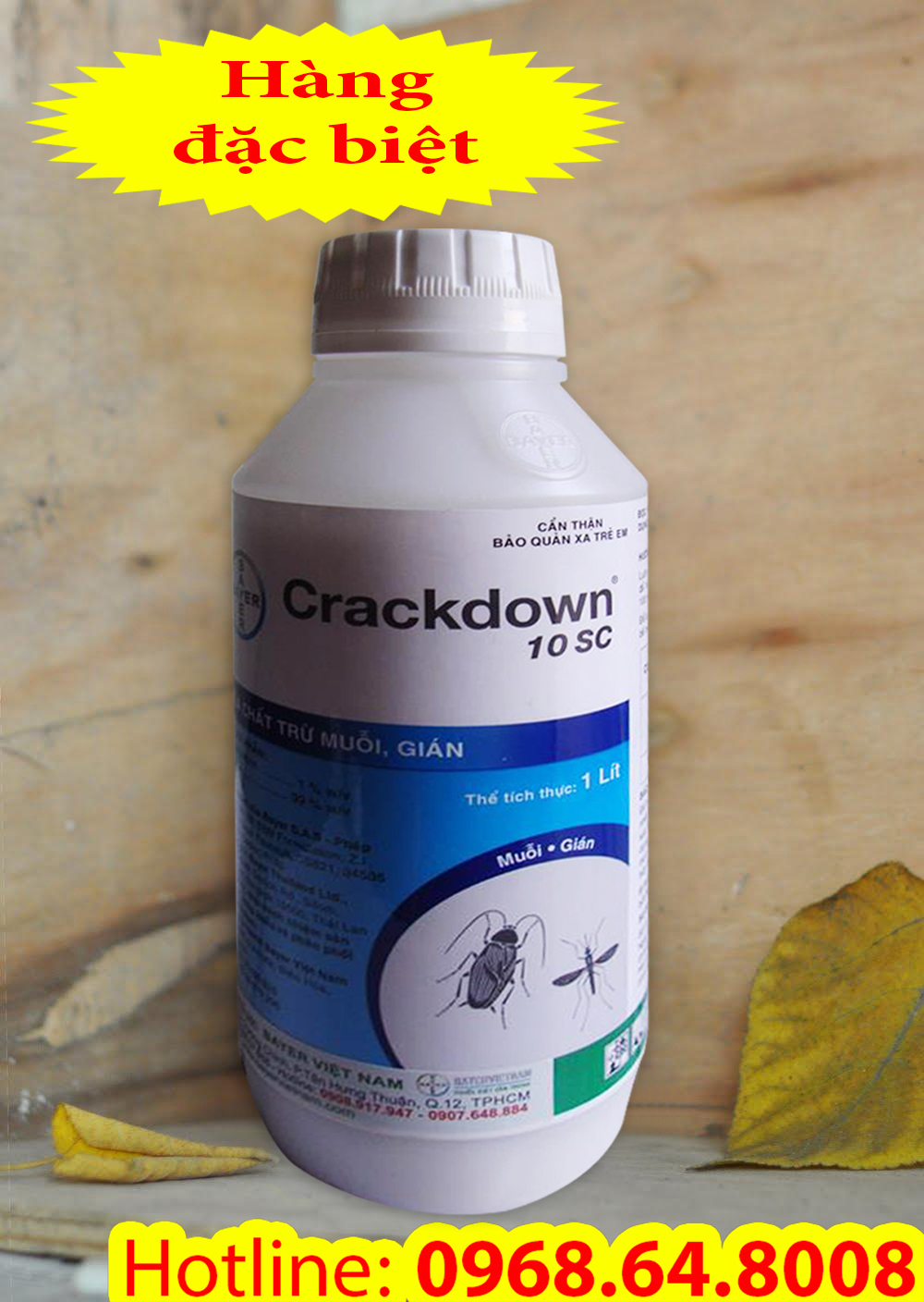 Crack Down 10SC (1Lít) - (THÁI LAN - PHÁP) - Thuốc diệt côn trùng, muỗi, gián, ruồi, kiến, bọ chét...