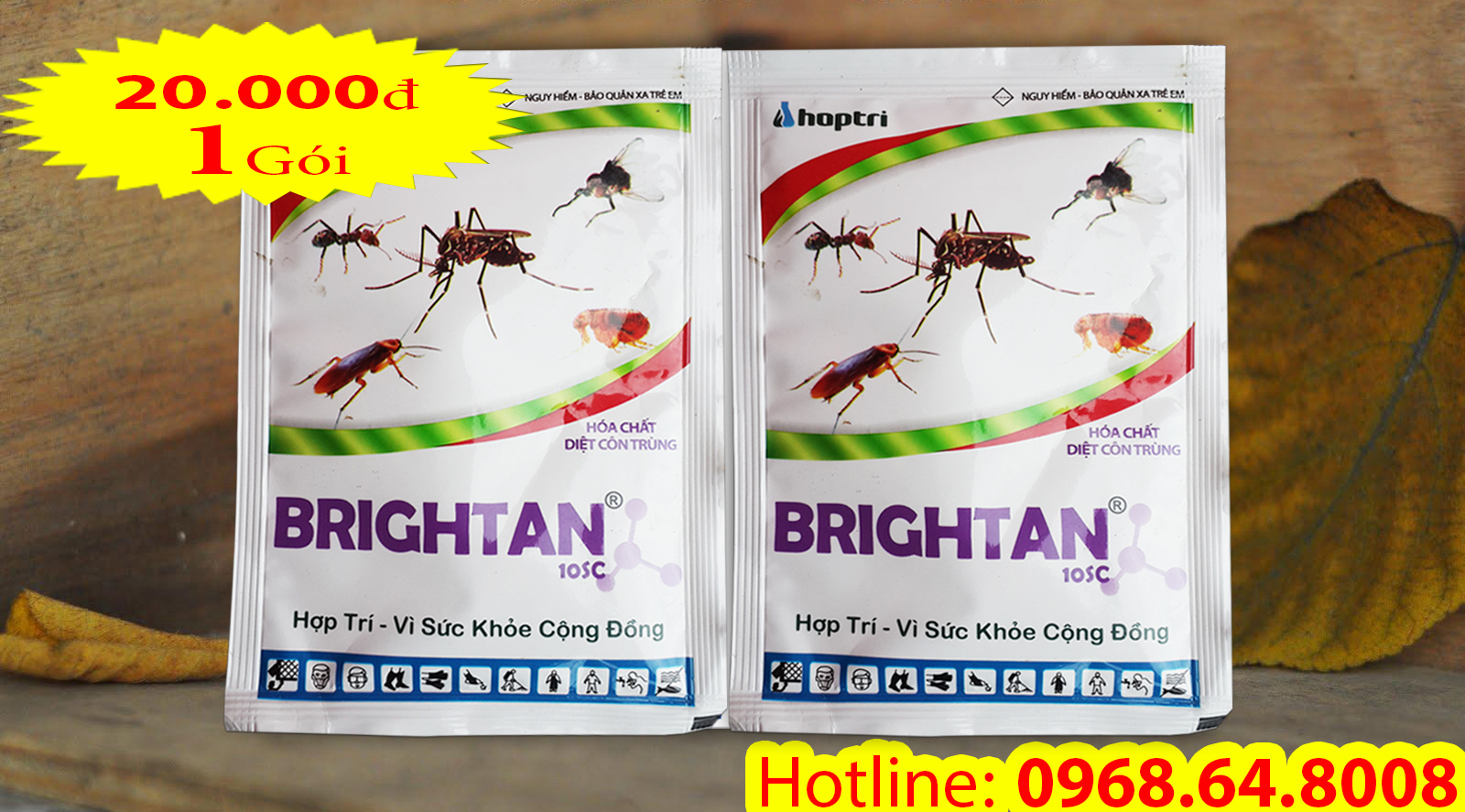 Brightan 10SC (10ml) - (HOCKLEY- ANH QUỐC) - Thuốc diệt côn trùng, muỗi, gián, ruồi, kiến, bọ chét...