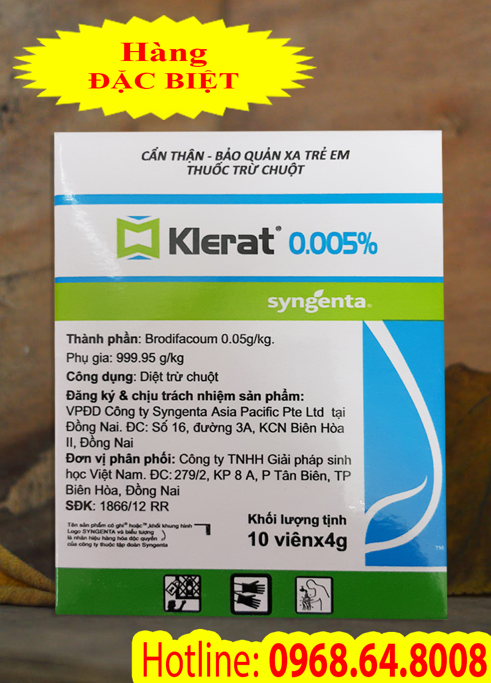 Klerat 0.005% (Syngenta) Thụy Sỹ - Thuốc diệt chuột nhà, chuột đồng hiệu quả