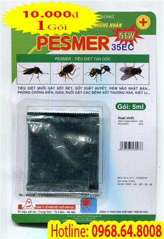 Pesmer 35EC - (SX tại VIỆT NAM) - Thuốc diệt côn trùng, muỗi, gián, ruồi, kiến, bọ chét...